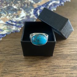 Real/natural stone-sterling silver 925! turquoise stone from Neyshabur, Iran 