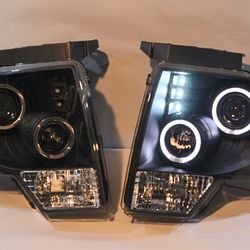 LA Zona Auto Parts 2009 to 2014 Ford F150 DRL Projector Headlights Luces Micas Calaveras Proyectores