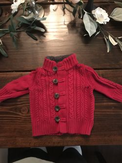 Baby Gap Boys Size 3-6 months Red Knit Sweater