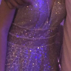 Rose gold rhinestone dress