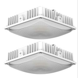 2 Pack LED Canopy Light Fixture,HID/HPS Replacement, 9.5" x 9.5", LED Shop Light, 5700K, AC100-277V, IP65 Waterproof,Canopy Light Outdoor for Gas Stat