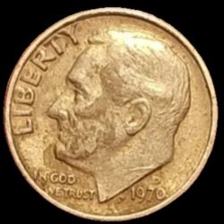 USA  ROOSEVELT Dime 1970 D MINT MARK, WITH ERRORS, A GREAT COIN FOR YOUR COLLECTION!!!