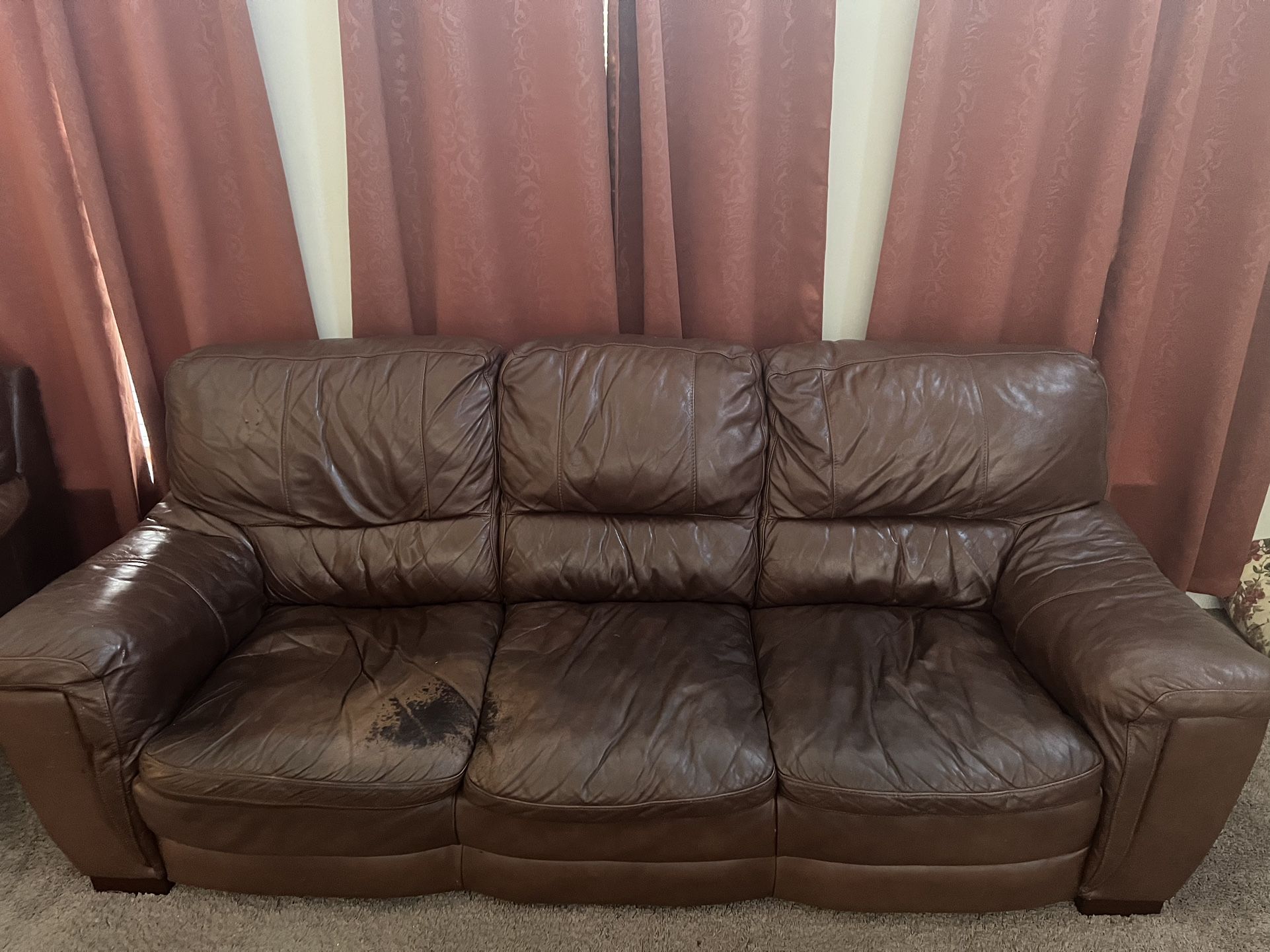 Free Leather Sofa and Loveseat