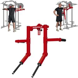 Mikolo Lateral Raise Attachment for Squat Rack, Standing Lateral Raise Machine with 1" Holes, Power Rack Cage Attachment, Upper Body Strength Training
