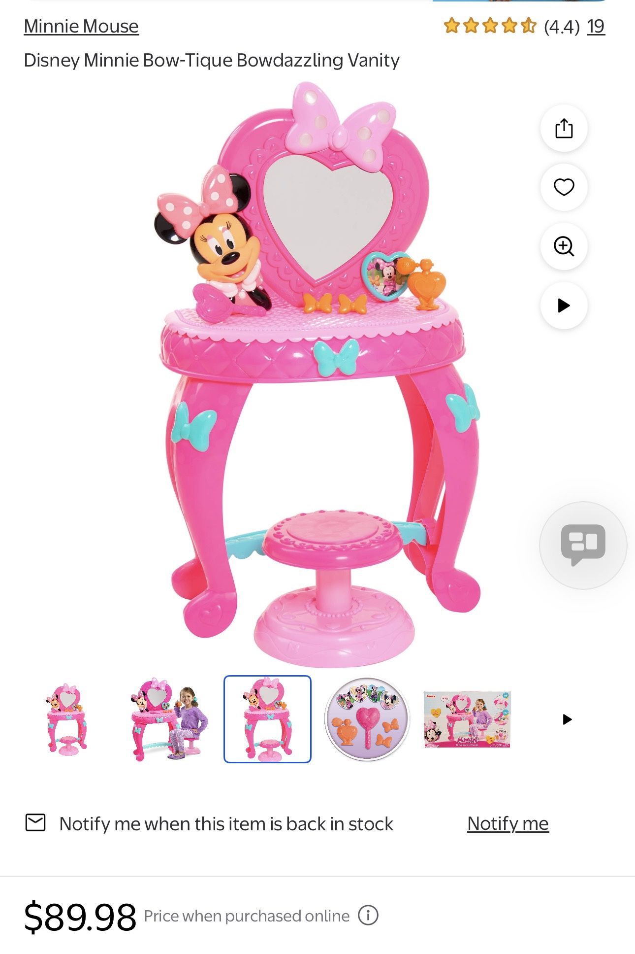 Disney Jr Minnie Bowdazzling Vanity