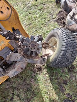Several riding lawn mower transmissions