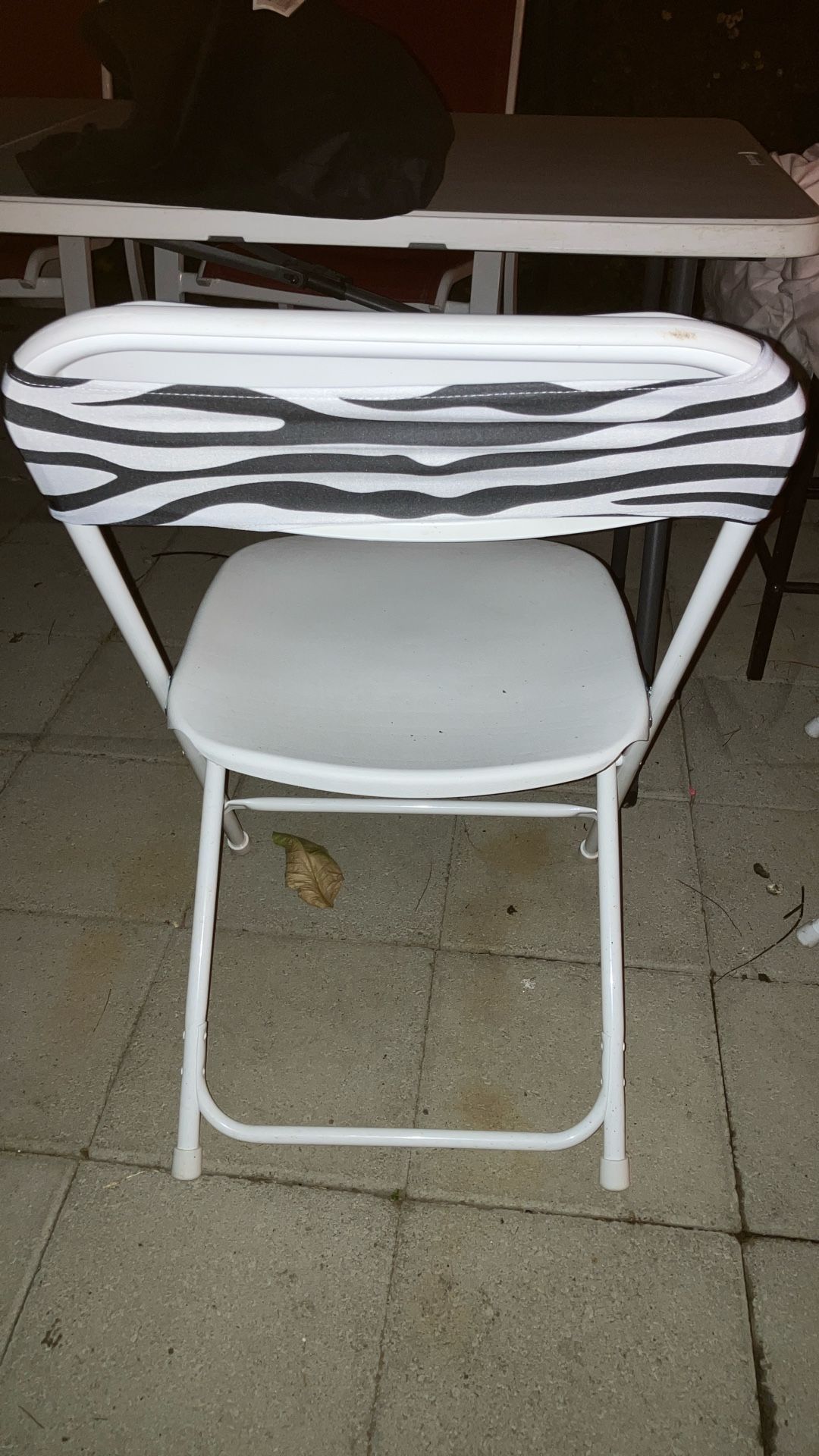 Zebra Print Chair Ties - Total Of 68
