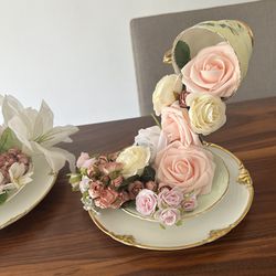 Beautiful Floating Teacup Party Centerpiece Decor With Flower’s 