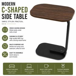 Modern C-Shaped Side Table