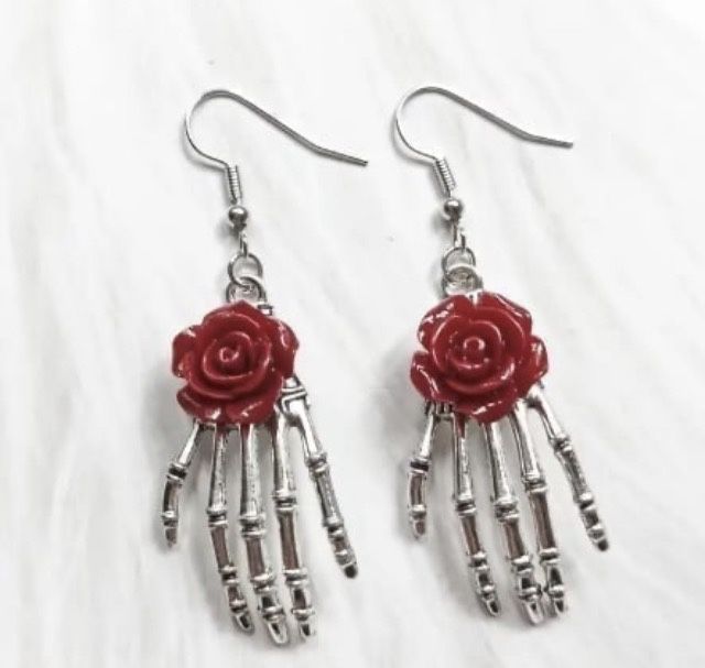 skeleton earrings