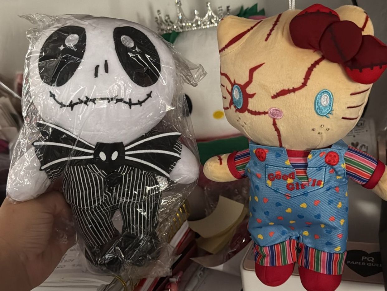 Hello Kitty & Jack Skeleton 💀 Plushies