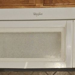 White Whirlpool Over The Range Microwave 