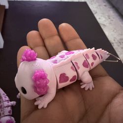 3d Printed Pink Axolotl Keychains 💕