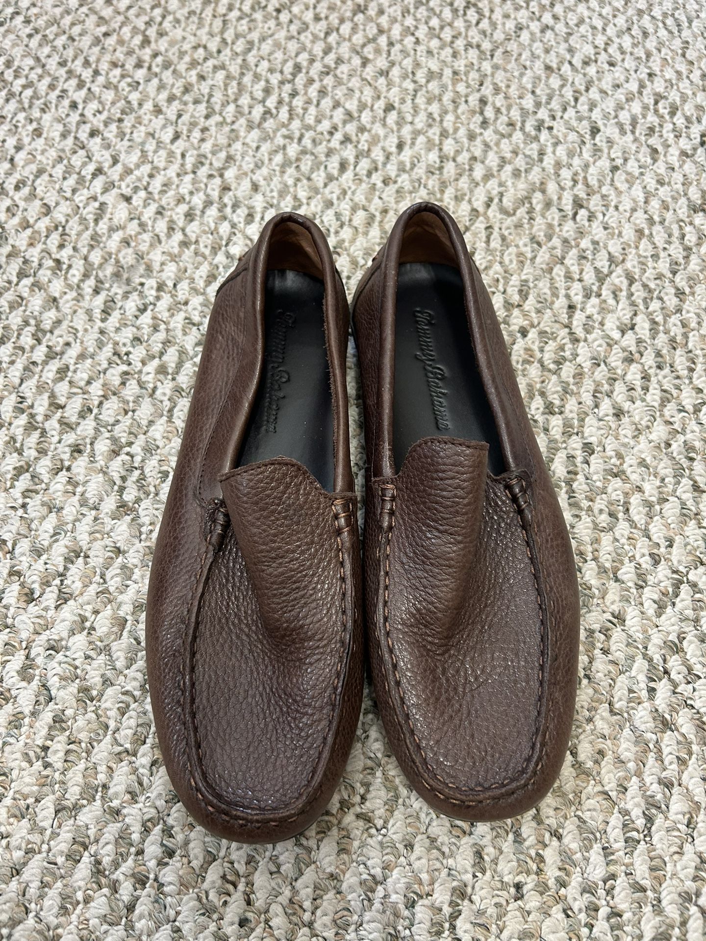 Tommy Bahama Venetian Brown Leather Driving Shoes Loafers Size 9