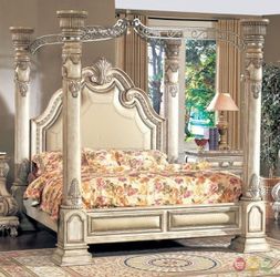 McFerran Home Furnishing Monaco Eastern Queen Canopy Bed