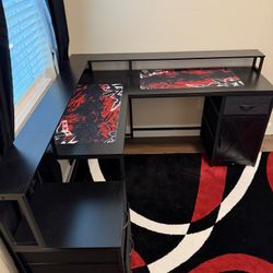 L-Shaped Desk with Drawers & Storage – $300 OBO