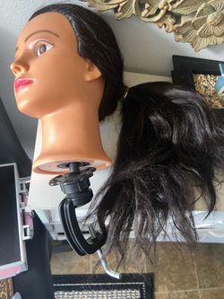 Head Mannequin with faux hair