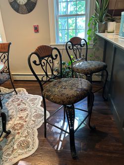 Kitchen Island Wrought Iron Bar Stools
