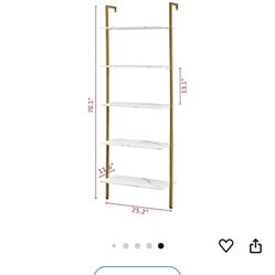 Tiered Shelf - White And Gold