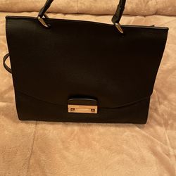 Furla Black Leather Bag 10x12 Size 