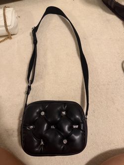 Karl Lagerfeld Paris Black Ikonik Puffy Camera Crossbody Bag