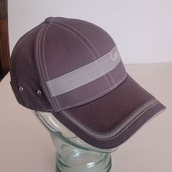 Vintage Google Inc. promotional baseball cap hat featuring a distinctive 
reflective center stripe and a matching reflective edge on the brim.
The hat