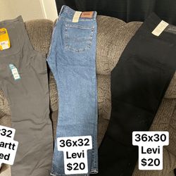 36x 32 Carthartt And Levi’s 