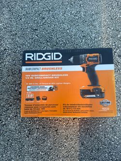 New RIDGID 18V Subcompact Brushless 1/2 in. Drill/Driver Kit