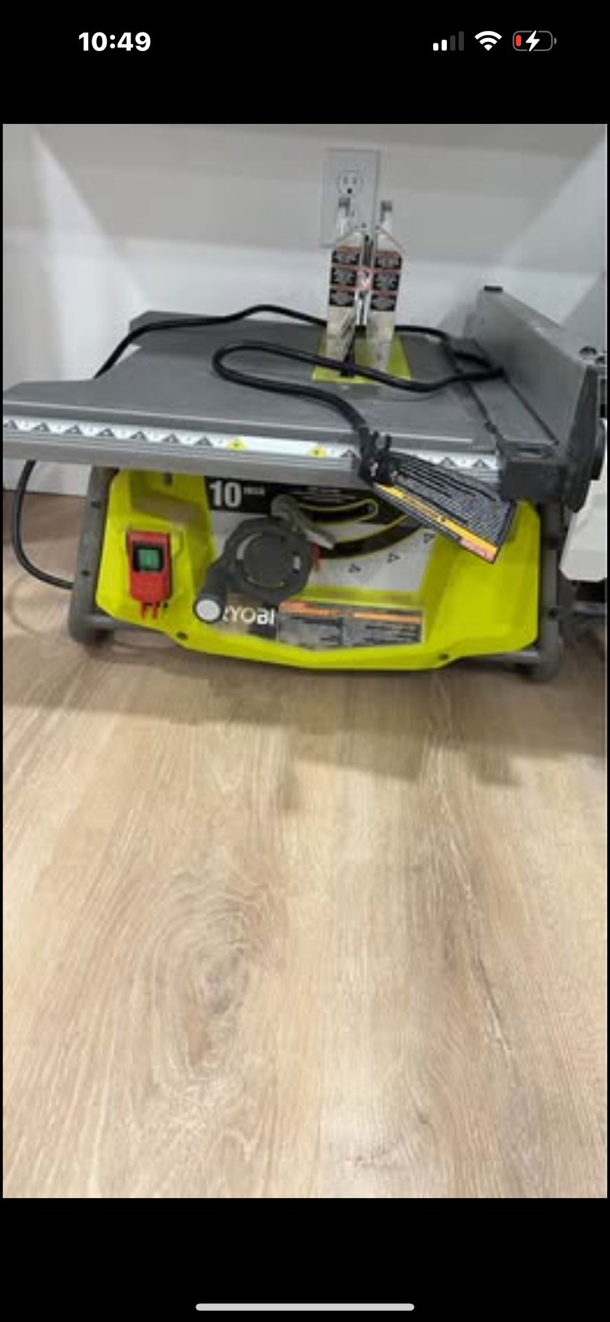 Great condition RYOBI 15 Amp 10 in. Compact Portable Corded Jobsite Table Saw