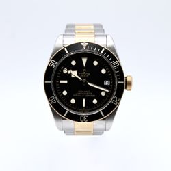 Tudor Black Bay Steel and Gold Watch