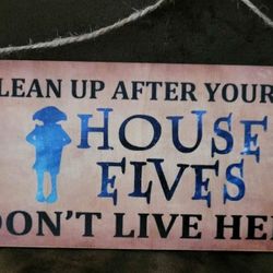 New!! Harry Potter House Elves Plaque