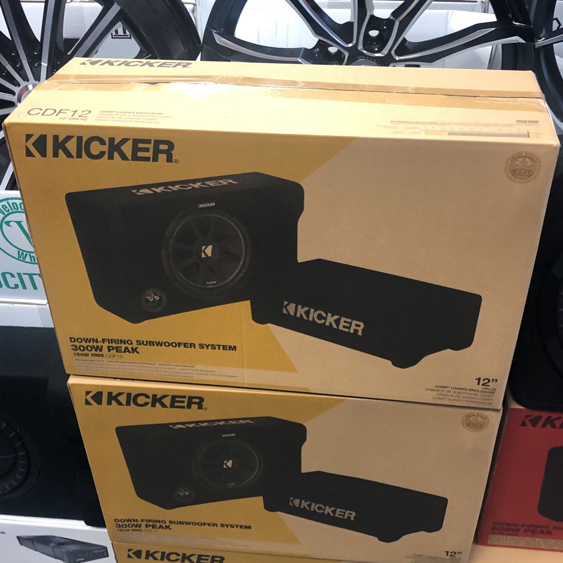 Kicker C12 Subwoofer In Down Firing Box