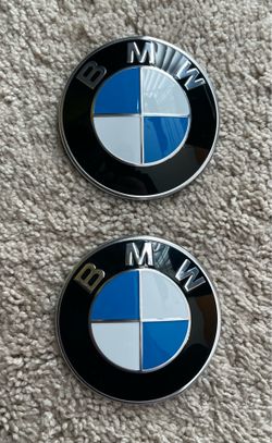 OEM Genuine BMW Hood & Trunk Emblem 82mm (2Pack)