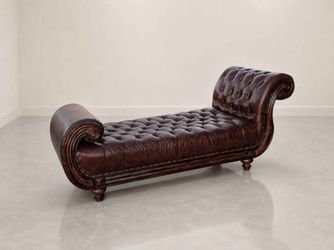 Gorgeous Leather Chaise Lounge