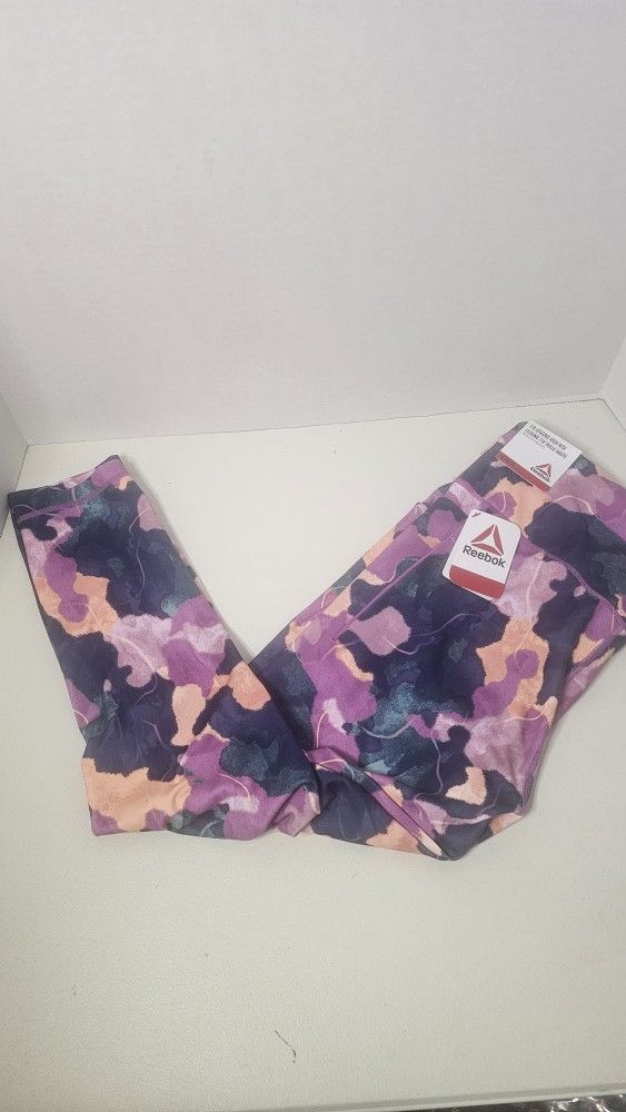Reebok Print 7/8 High-Rise Active Leggings Womens XL