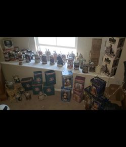 Large Lot: 30+ Vintage Beer Stein Collection (Many in Original Boxes!)