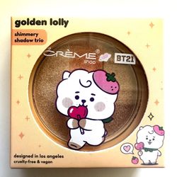 BT21 RJ Golden Lolly Shimmery Eyeshadow Trio The Crème Shop New