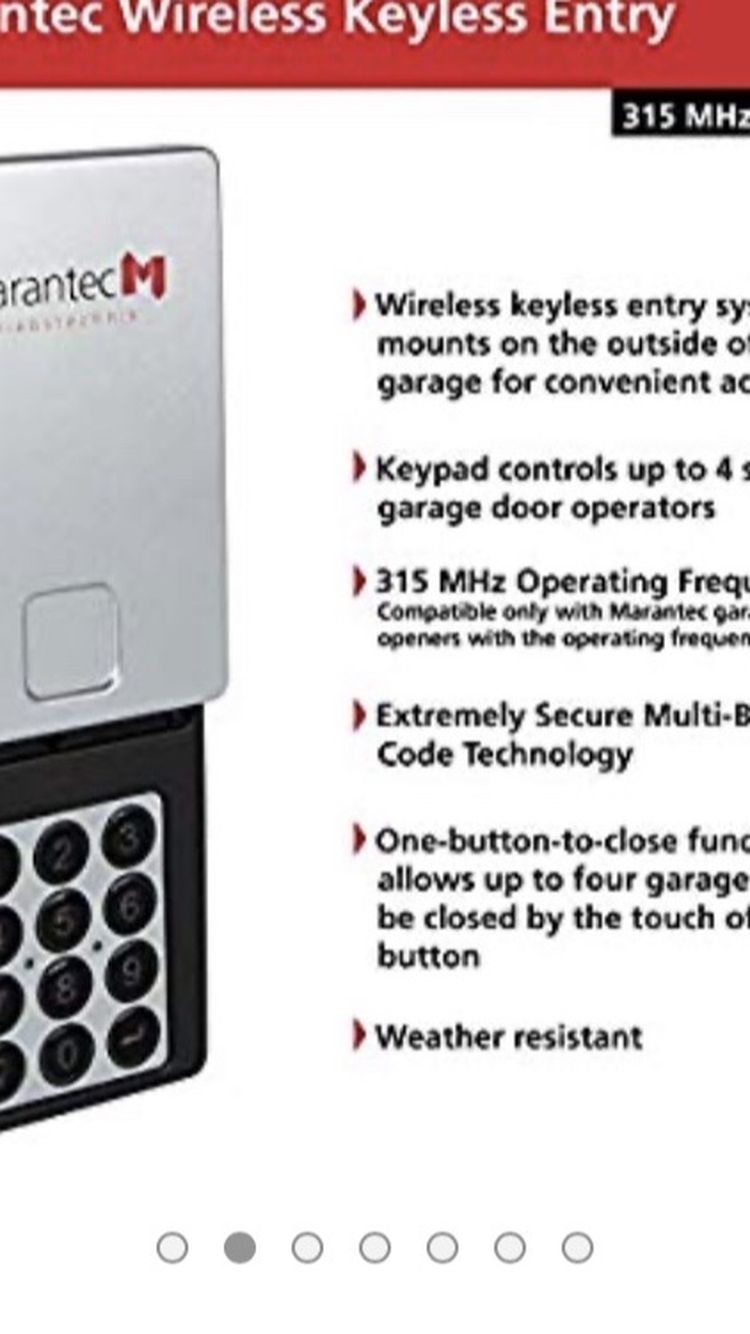 BRAND NEW Garage door code security system