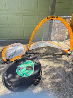 PUGG Portable Pop Up Soccer Goal 6 Foot Knitted Net Training Equipment