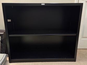 Black Metal 2 Shelves Bookcase