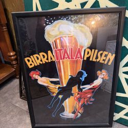 Vintage Poster In Glass Framed