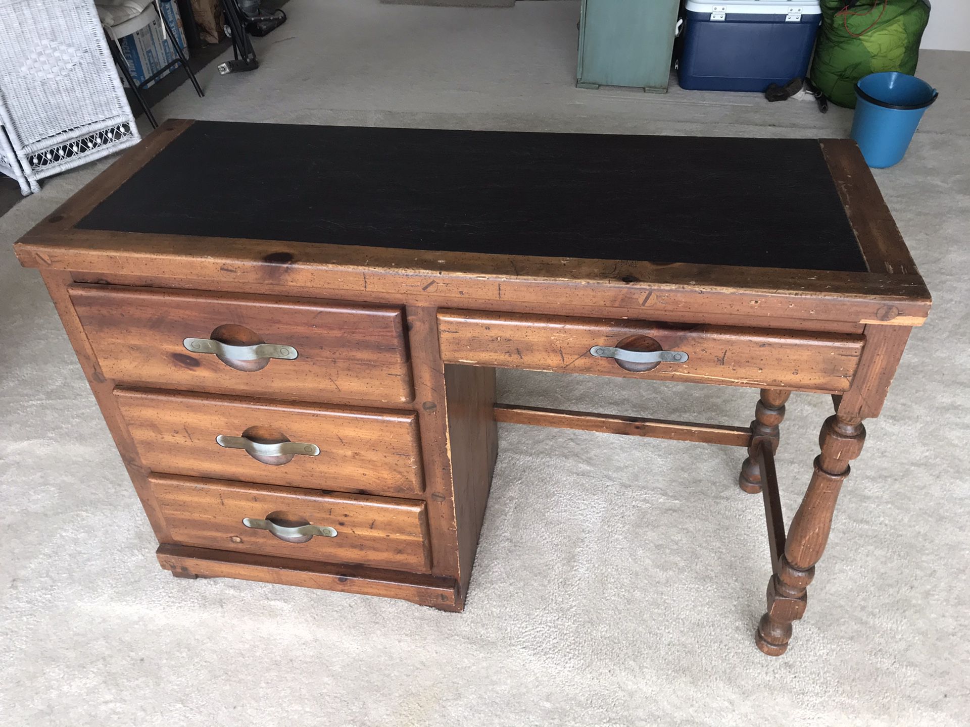 Antique style solid wood desk