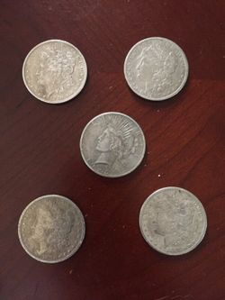 5 silver dollars 1880-1926