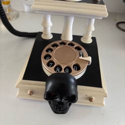 Gothic Skull Rotary Style Decorative Telephone