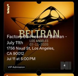 Selling 3 Saturday VIP tix to Beltran