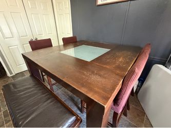 Tall All-wood Dining Table