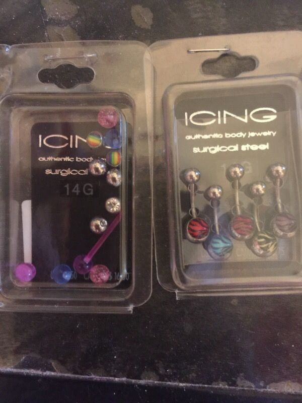 Tounge rings & belly rings brand new