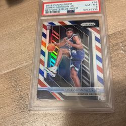 2016 Panini Prizm Jaren Jackson Jr.  Red White Blue Prizm PSA 8