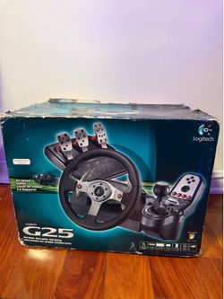 Logitech G25 Racing Wheel, Pedals & Six-Speed Shifter for PC, PS2, PS3