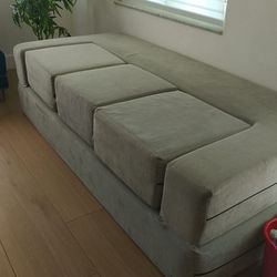 Gray Convertible Sofa